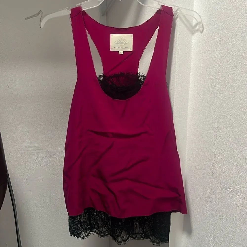 Madison Marcus Magenta Top - BRAND NEW - Size Small Silk Top